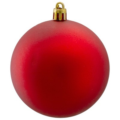 32-Piece Red Matte Shatterproof Christmas Ball Ornaments Set
