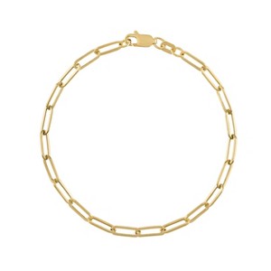Giorgio Di Vicenza 14K Yellow Gold 3.15mm Paperclip Chain Bracelet - 1 of 2