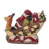 Transpac 8.25 in. Holiday Santa Reindeer Sleigh - 4 of 4