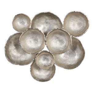 Aluminum Plate Wall Decor with Uneven Edges Silver - Olivia & May: Contemporary Vertical Metalwork Artwork - 1 of 4
