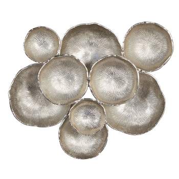 Aluminum Plate Wall Decor with Uneven Edges Silver - Olivia & May