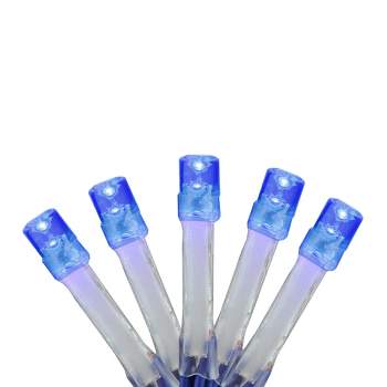 Brite Star 15ct Battery Operated Micro LED Christmas Lights Blue - 4.8' Blue Wire