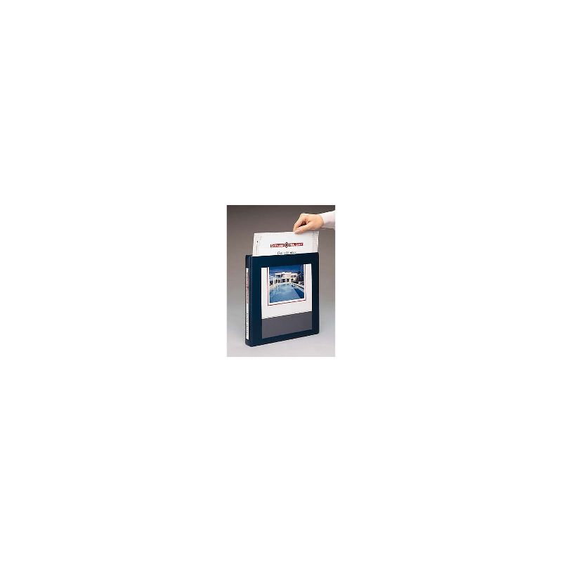 Avery Framed View Heavy-Duty Binder w/Locking 1-Touch EZD Rings 1" Cap Navy Blue 68055, 3 of 7