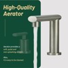 Brushed Nickel 3-Hole Low-Arch 8 Inch Widespread Bathroom Faucet, Vanity Sink Faucet with Pop Up Drain Assembly and Water Supply Lines for Lavatory - 4 of 4
