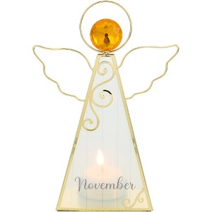 Pavilion Gift Company- November - 6.5" Angel Tealight Candle Holder Religion Birthday Zodiac Birthstone Gift - 1 of 4
