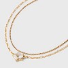 Glass Opal Pendant Multi-Strand Chain Necklace - A New Day™ Gold - 4 of 4