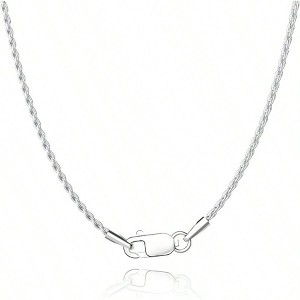 Silver Chain Necklace, 1.35mm Rope Chain for Women , 18 Inch Simple and Fashionable, Suitable for Daily Wear - 1 of 4