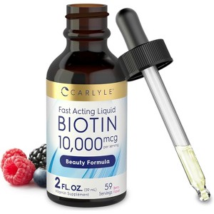 Carlyle Liquid Biotin 10000mcg | 2 oz Gel Drops - 1 of 4