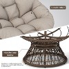PAGED Ergonomic Wicker Chair, 360 Degree Swivel Reading Chair with Adjustable Feet and Ultra-Thick Cushion, Accent Chairs for Living Room - 3 of 4