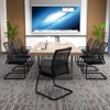 Tangkula Office Mesh Chair Set of 2/4/6/8/10/12 Office Guest Conference Chair w/ Lumbar Support Ergonomic Backrest Metal Frame Sled Base Reception Conference Chair - 2 of 4