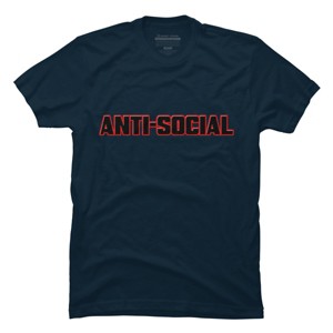Men's Design By Humans ANTI-SOCIAL BEHAVIOR By Abstractofficial T-Shirt - 1 of 2
