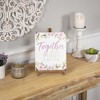 Northlight Wooden Easel "Together Is Our Favorite Place To Be" Floral Spring Sign - 11" - 2 of 4