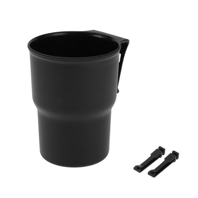 Unique Bargains Car Trash Can Hanging Air Vent Plastic Trash Bin Black 1Pc