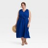 Women's Belted Gauze Midi A-Line Dress - Universal Thread™ - 3 of 3