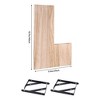 Unique Bargains Bathroom Bedroom Kitchen Wall Mounted Wood Floating Shelves 15.7" x 11.4" 2 Pcs - 3 of 4