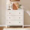 Curved Drawer Dresser for Bedroom, Chest of Drawers with Metal Handles, Modern Wood Dresser Storage Cabinet for Closet, Living Room - 3 of 4