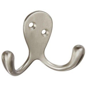 National Hardware Satin Nickel Silver Zinc 3 in. L Double Hook - Case of 1 - 1 of 1