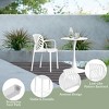WestinTrends Playa 5-Piece Outdoor Resin Square Patio Dining Table Set with Modern Stackable Patio Dining Chairs, White - 4 of 4