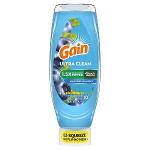 Gain Ultra + Bleach Alternative EZ-Squeeze Dish Soap, Dishwashing Liquid, Honey Berry Hula, 24.3 Fl Oz - 1 of 1