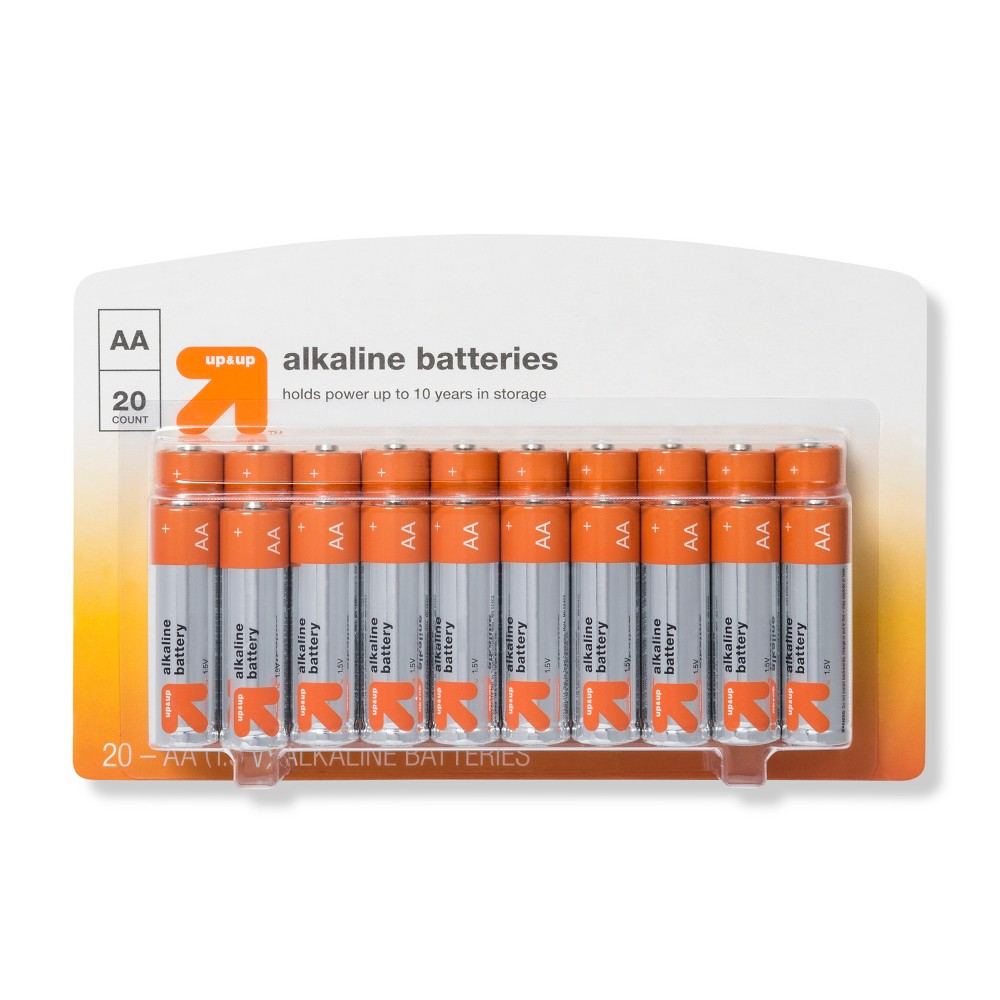 AA Batteries - 20ct - Up&Up, MISSING A FEW IN PACKAGE.