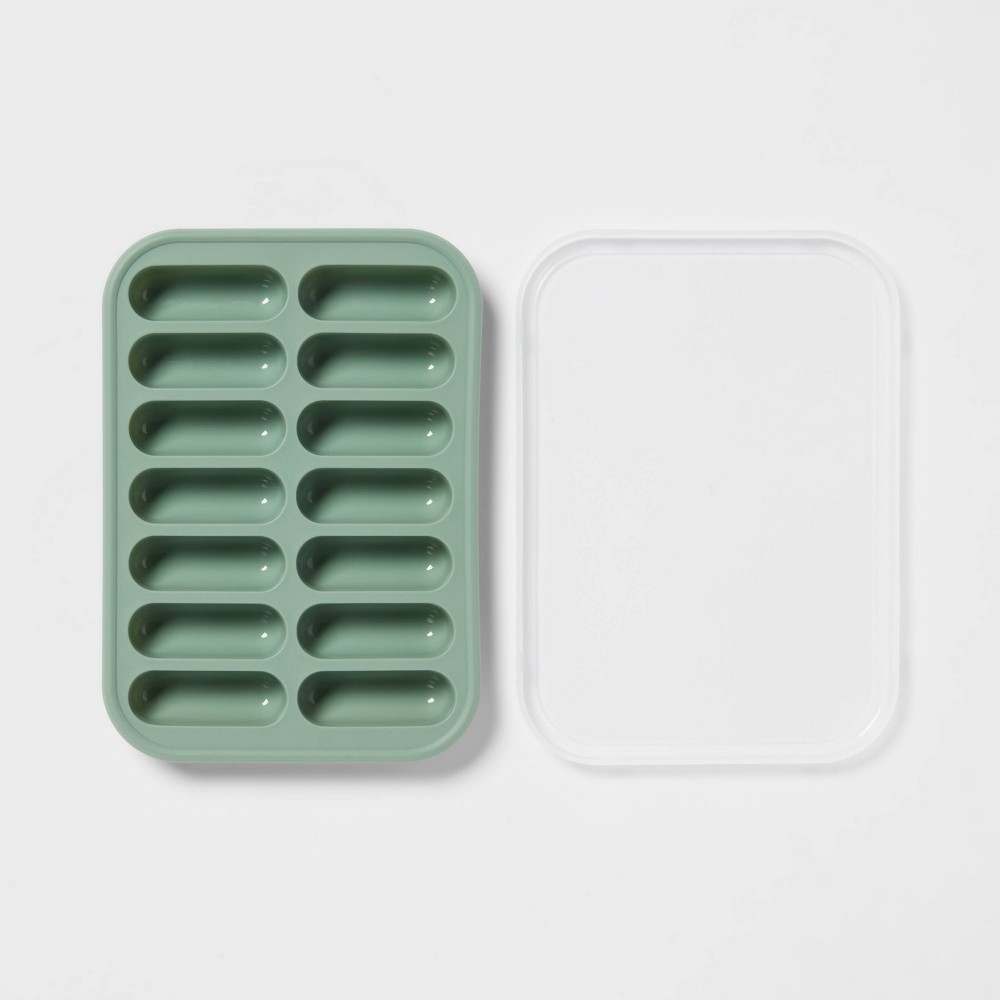 Silicone Water Bottle Ice Tray with Lid Green - Room Essentialsâ„¢