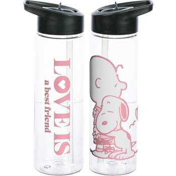 Peanuts Love Is A Best Friend 24 Ounce BPA-Free UV Plastic Water Bottle