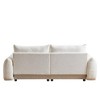 90" Lamb's Wool 2-Seater Cushion Sofa with 2 Cushions & 2 Ball Pillows - 4 of 4