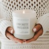 Sweet Water Decor Favorite Sweater 15oz Tan Matte Jar Soy Candle - 3 of 3