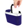 Unique Bargains Car Trash Can Portable Car Door Trash Bin Blue 1 Pc 6.3" Length 2.8" Width 4.7" Height Plastic - 4 of 4