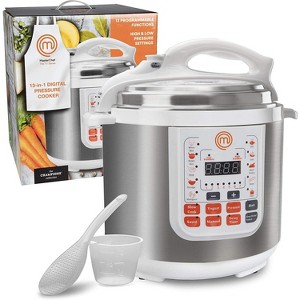 MasterChef 13-in-1 Pressure Cooker- 6 QT Electric Digital Instant MultiPot w 13 Programmable Functions- High and Low Pressure Cooking Options - 1 of 4