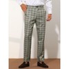 Lars Amadeus Men's Straight Fit Formal Plaid Patterned Suit Pants - 2 of 4