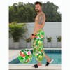 HAPPY BAY Men's Lava Lava Hawaiian Vacation Sarongs Summer Long Beach Cover Up Swimwear Holidays Pareo Beachwear for Men One Size White, Floral - 2 of 4
