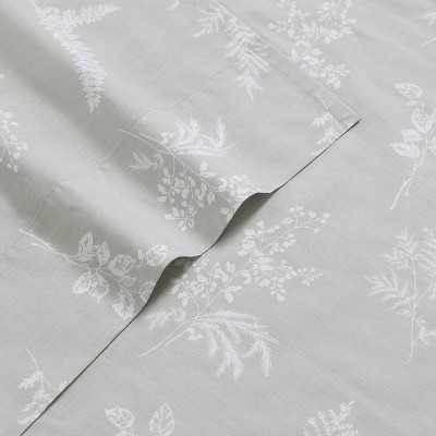 Twin Blue Cotton Percale Deep Pocket Sheet Set