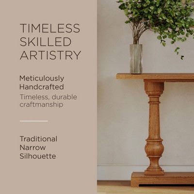 Arthur 60" Antiqued Natural Solid Wood Console Table