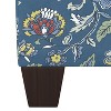 Skyline Furniture Fairland Square Storage Ottoman Bandana Blue: Upholstered Footstool with Lid - 3 of 4