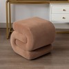 COWLOWN S-Shape Velvet Ottoman Makeup Stool Footstool, 250LBS Capacity, No-Assembly, Anti-Slip for Living Room/Bedroom/Sofa Side - 2 of 4