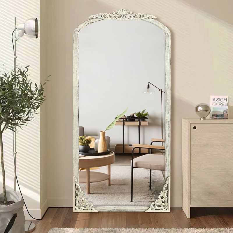 Zebulon French Carved Vertical Full Length Mirror 64" x 21" - The Pop Home, 2 of 7
