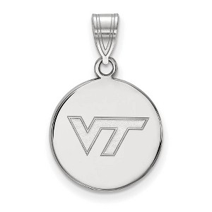 Black Bow Jewelry 10k White Gold Virginia Tech Hokies NCAA Medium Pendant - 1 of 3