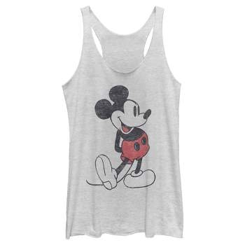 Women's Mickey & Friends Distressed Mickey Mouse Pose Racerback Tank Top
