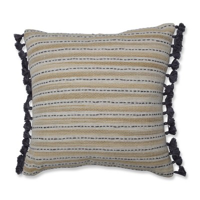 16.5"x16.5" Ombre Coastal Stripe Throw Pillow - Pillow Perfect