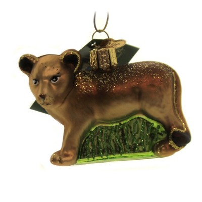 Old World Christmas 2.0" Lion Cub Ornament Playful Cat  -  Tree Ornaments