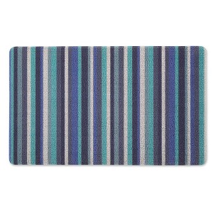 Design Imports  Blue Tonal Stripe Tufted Mat 17.75X29.5 - 1 of 4