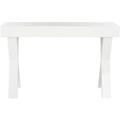 White Lacquer One Drawer Vanity Desk