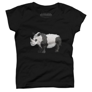 Girl's Design By Humans The Wild Pandanoceros By CrazedGraphics T-Shirt - 1 of 2