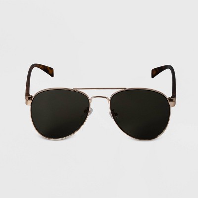 Men's Aviator Metal Sunglasses - Goodfellow & Co™ Gold