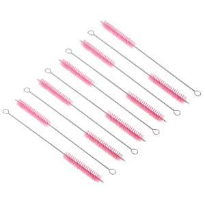 Unique Bargains Nylon Flexible Bendable Long Reusable Drinking Straw 10 Pcs - 1 of 4