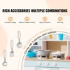 VEVOR Play Kitchen for Kids, Wooden Toy Kitchen Set with Lights and Sounds, Toddler Kitchen with Ice Maker, Oven, Sink, Microwaves, Fridge Accessory - 3 of 4