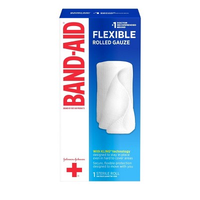 Band-Aid Rolled Gauze - 4 x 2.5 yds - how to make a first aid kit for your car