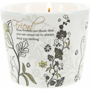 Pavilion Gift Company - Friend - 8 oz Soy Wax Candle Scent: Tranquility - Flame Candles - 1 of 4
