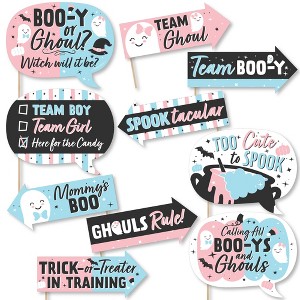 Big Dot of Happiness Funny Boo-y or Ghoul - Halloween Gender Reveal Party Photo Booth Props Kit - 10 Piece - 1 of 4
